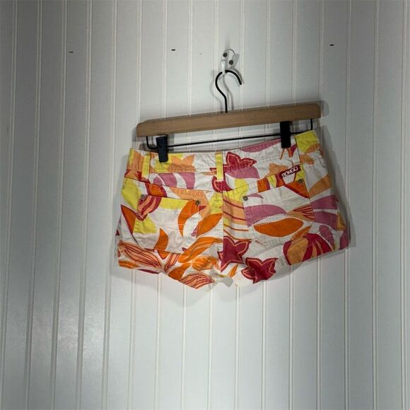 Vintage Y2K Bongo Floral Print Shorts Sz 3 Ramie Cotton | Coastal Cowgirl Vibes - Picture 2 of 6